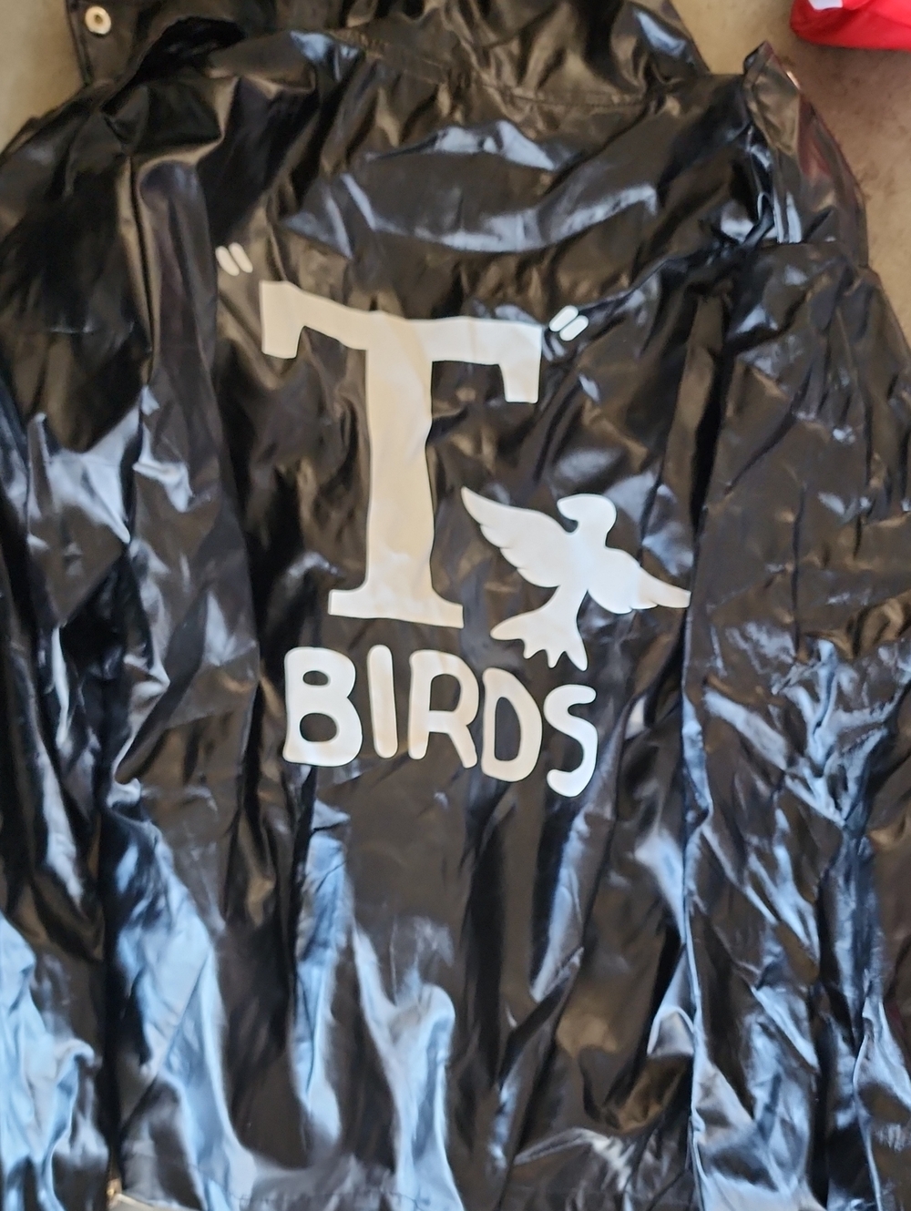 Guess Black Shiny Logo Rain Jacket